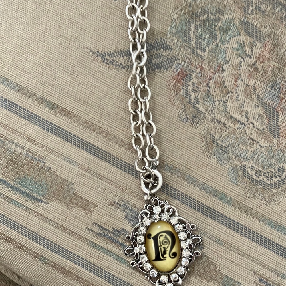 Old English letter n necklace
